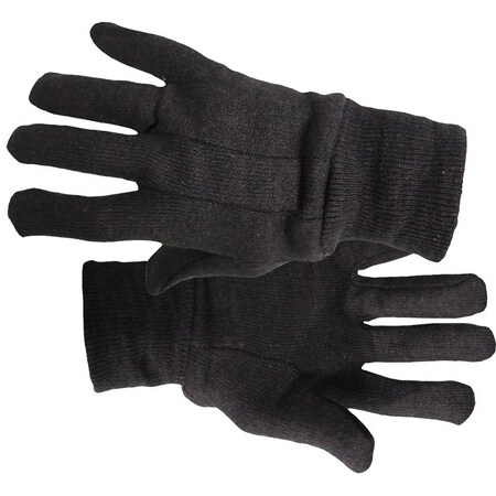The Brush Man Polyester/Cotton Jersey Gloves, Knit Wrist, Size Large, 12PK GLOVE-1845